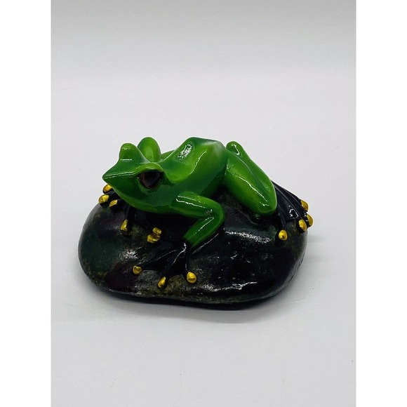 Frog on rock May rich company Figurine Approx 3"x 2.25". - Picture 15 of 15